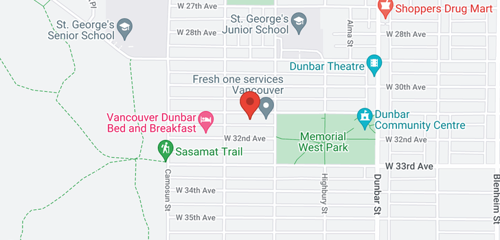 map of 3948 W 31ST AVENUE